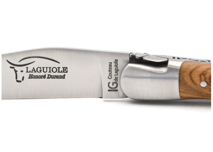 Laguiole mit Label Geografische Angabe, 12 cm Griff aus Olivenholz