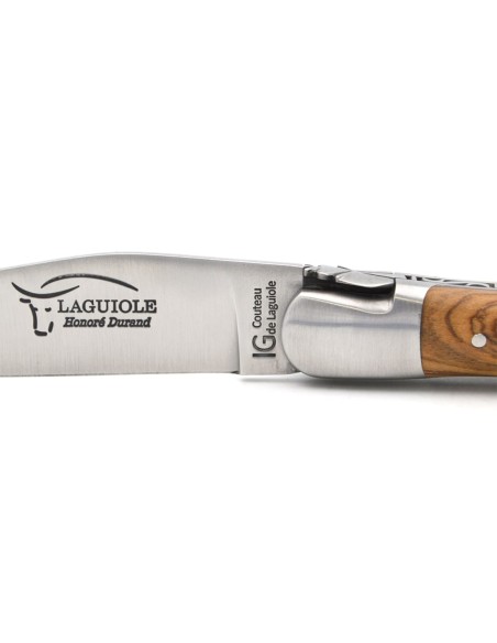 Couteau de Laguiole labellisé IG, manche de 12 cm en olivier