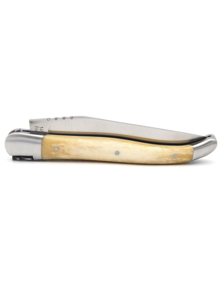 Couteau de Laguiole labellisé IG en os bovin, manche de 12 cm
