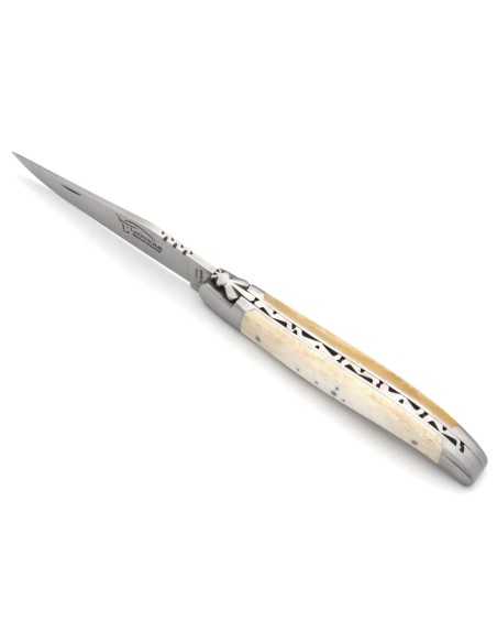 Laguiole with Geographical Indication label, 12 cm bone (bovine) handle