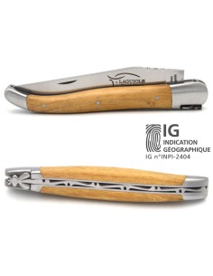 Laguiole mit Label Geografische Angabe, 12 cm Griff aus Akazie