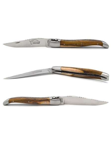 Laguiole unten und oben ziselierte, 12 cm Griff aus Pistazienbaum