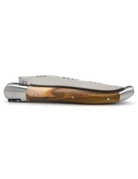 Laguiole with GI, top and bottom chiseling, pistachio wood handle