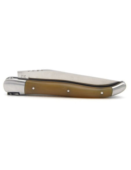 Laguiole with Geographical Indication label, 12cm pale horn tip handle