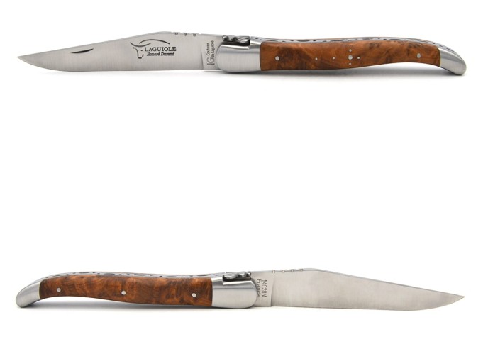 Laguiole-Messer mit Label Geografische Angabe, 12 cm aus Thuya