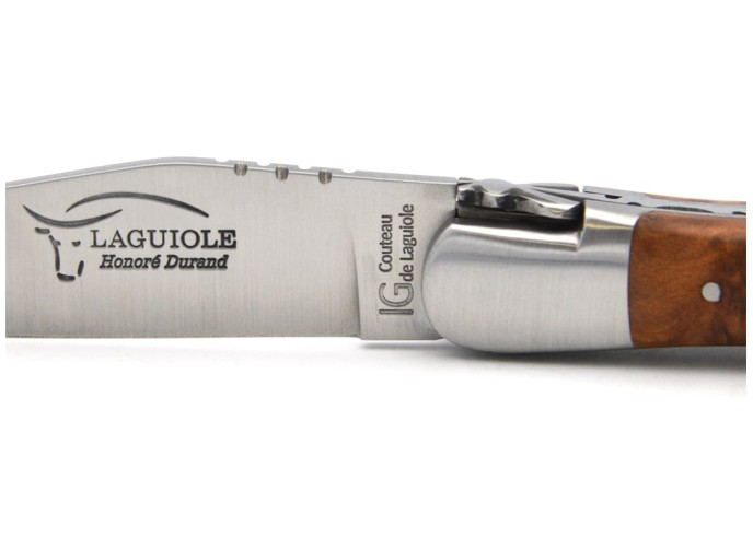 Laguiole-Messer mit Label Geografische Angabe, 12 cm aus Thuya