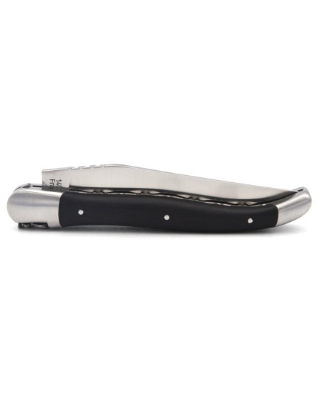 Laguiole mit Label GA, 12 cm Griff aus Ebenholz, Doppelplatinen
