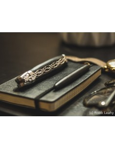 Laguiole mit Label GA, 12 cm Griff aus Ebenholz, Doppelplatinen 2