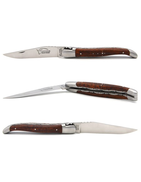 Laguiole mit Label GA, 12 cm Griff aus Schlangenholz, Doppelplatinen