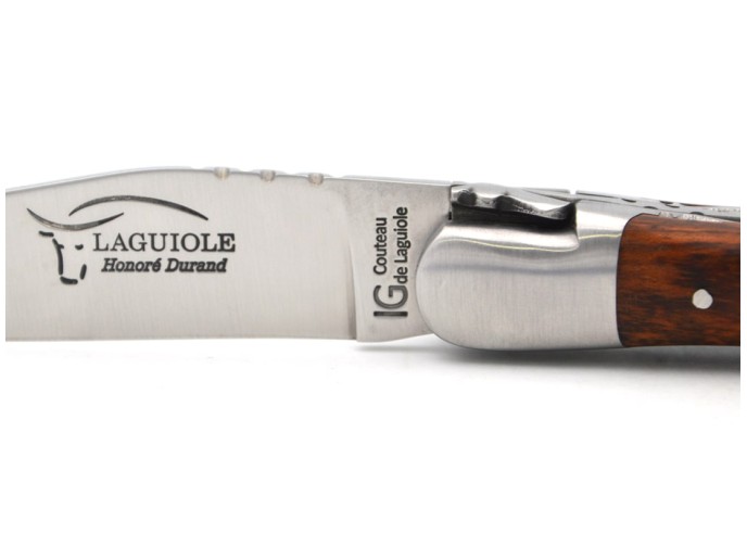 Laguiole mit Label GA, 12 cm Griff aus Schlangenholz, Doppelplatinen