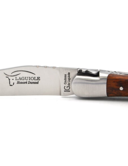 Laguiole with GI label, 12 cm snakewood handle, double plates