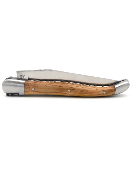 Laguiole mit Label GA, 12 cm Griff aus Fasseiche, Doppelplatinen