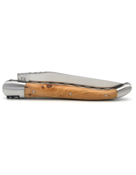 Laguiole with GI label, 12 cm juniper  handle, double plates