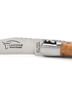 Couteau labellisé IG en genévrier, 12 cm, doubles platines ciselées 2