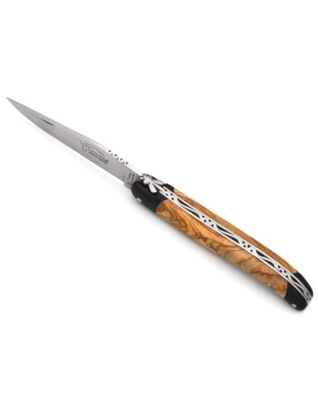 Laguiole-Messer mit Label GA, Olivenholz mit Heftbacken aus Paperstone