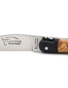 Laguiole-Messer mit Label GA, Olivenholz mit Heftbacken aus Paperstone 2
