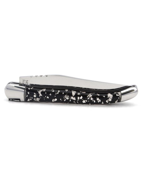 Laguiole knife with Geographical Indication, 11 cm silver leaf handle