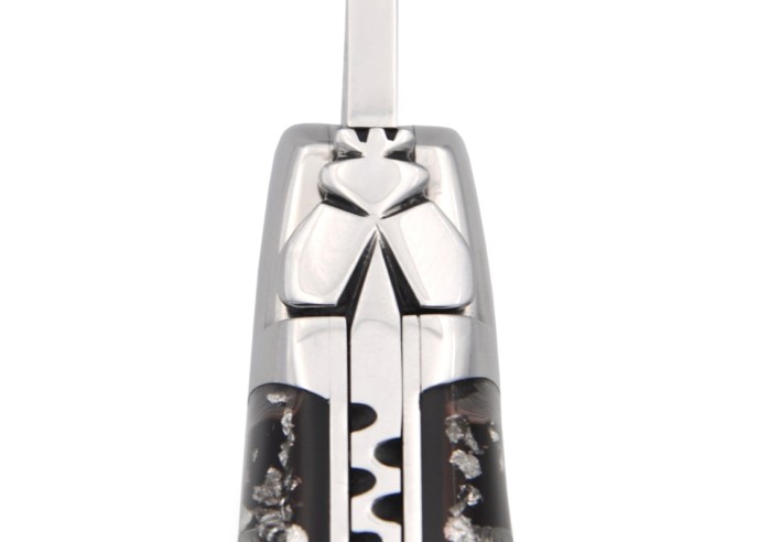 Laguiole knife with Geographical Indication, 11 cm silver leaf handle