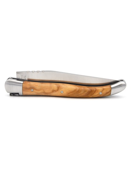 Laguiole with Geographical Indication label, 11 cm olive wood handle