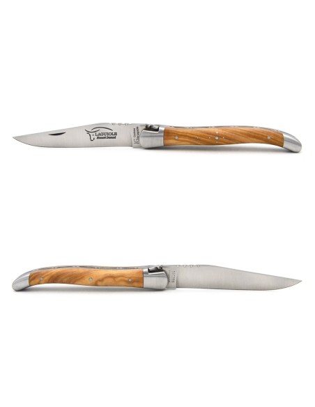 Laguiole with Geographical Indication label, 11 cm olive wood handle