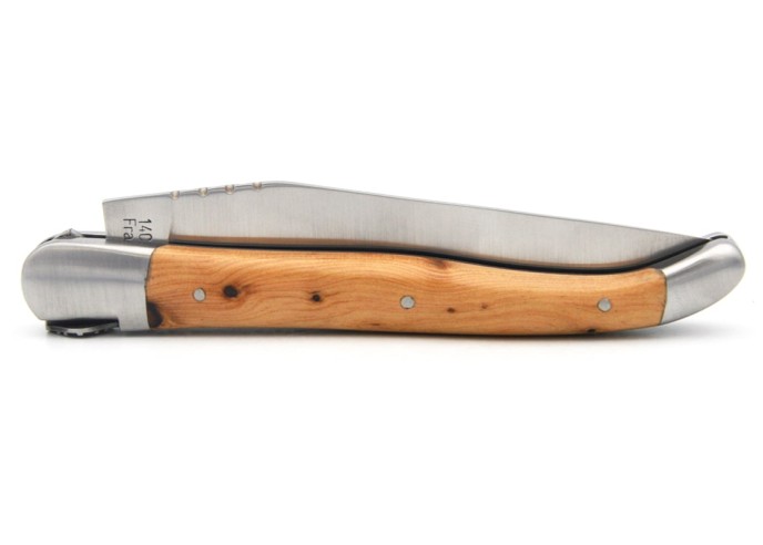 Laguiole mit GA, 12 cm Griff aus Wacholderholz, Okzitanische Kreuz