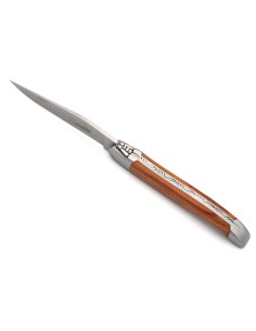 Laguiole 12 cm, abeille soudée, bois de rose, mitres inox mat 2