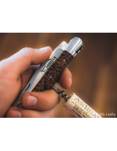 Laguiole-Messer mit GA, 12 cm Griff aus Schlangenholz mit Korkenzieher 2