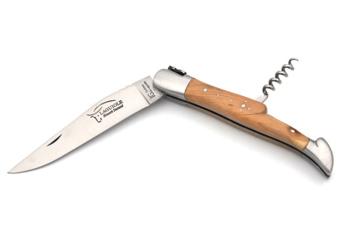 Couteau de Laguiole labellisé IG en genévrier avec tire-bouchon