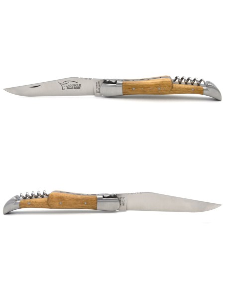 Couteau de Laguiole labellisé IG en acacia avec tire-bouchon