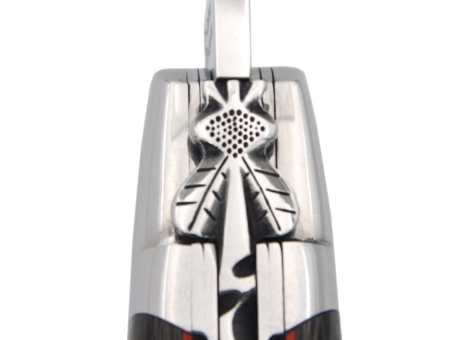 Laguiole IG-Fibre de carbone, doubles platines, abeille classique n°1