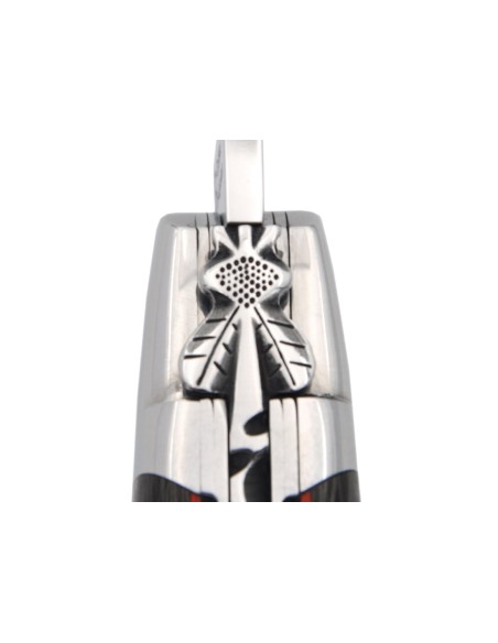 Laguiole GI, 12 cm carbon fibre, double plates, classic bee n°1