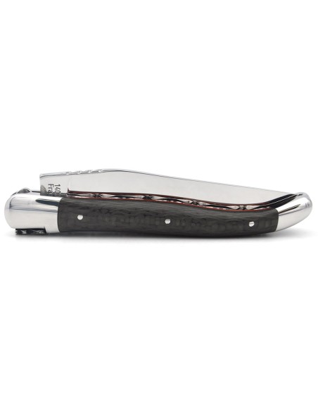 Laguiole IG-Fibre de carbone, doubles platines, abeille classique n°1