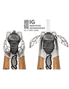 Laguiole-messer mit GA, 12 cm aus Aubrac-Buchenholz, mechanische Biene