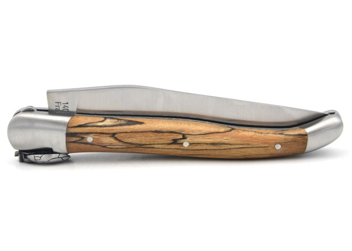 Laguiole-messer mit GA, 12 cm aus Aubrac-Buchenholz, mechanische Biene