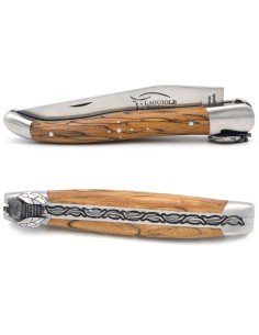 Laguiole-messer mit GA, 12 cm aus Aubrac-Buchenholz, mechanische Biene 2
