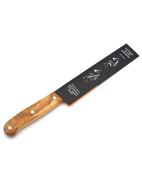 Couteau de chef, manche de 11,5 cm en olivier, finition inox mat