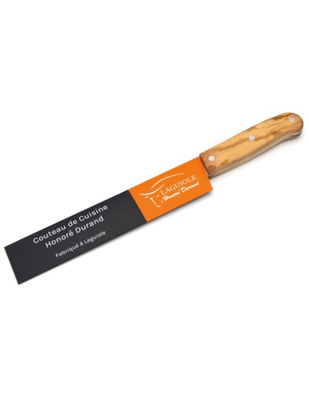 Chef's knife, 11.5 cm olive wood handle, matt stainless steel finish