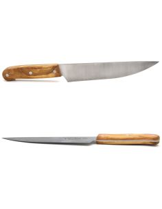 Couteau de chef, manche de 11,5 cm en olivier, finition inox mat 2