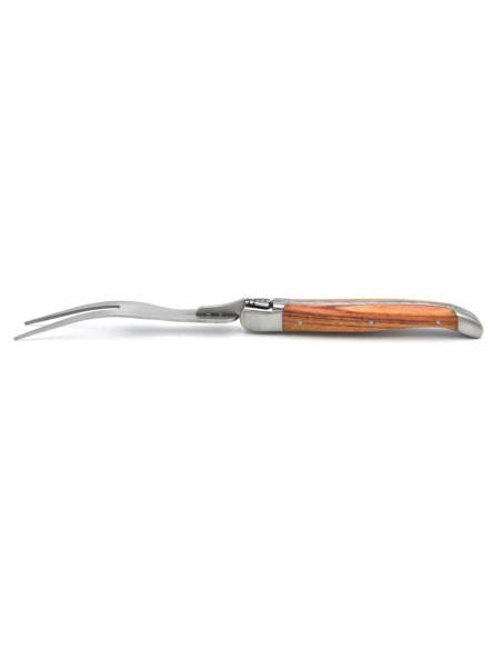 Laguiole cheese set, rosewood handles, knife and fork, wide handles