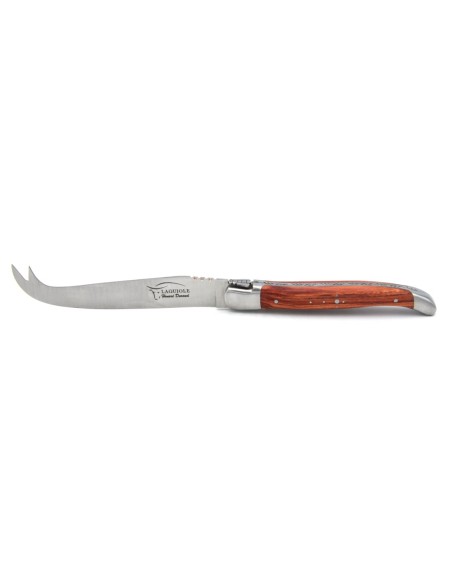 Laguiole cheese set, rosewood handles, knife and fork, wide handles