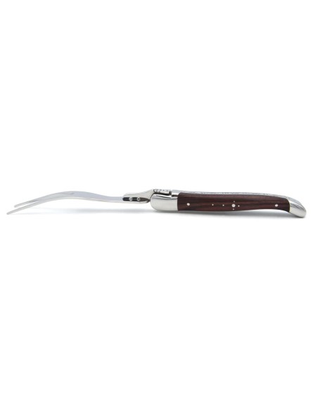 Laguiole cheese set, wide purplewood handles, knife and fork