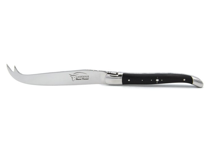 Service à fromage Laguiole mitres inox brillant et manche bois d'ébène