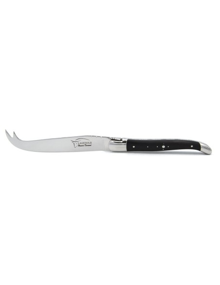 Service à fromage Laguiole mitres inox brillant et manche bois d'ébène