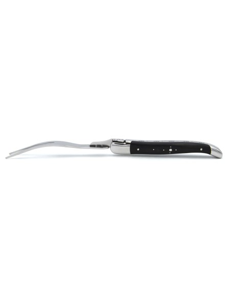 Service à fromage Laguiole mitres inox brillant et manche bois d'ébène