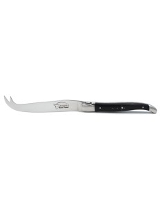 Service à fromage mitres inox brillant et manche pointe de corne foncée 2