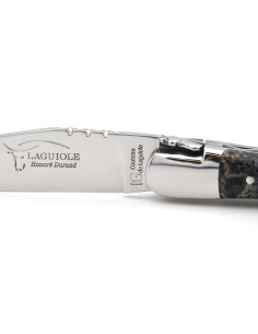 Couteau de Laguiole indication géographique en pierre de lave noire 2