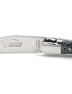 Laguiole mit Geografische Angabe, 12 cm Griff aus blauem Lavastein 2