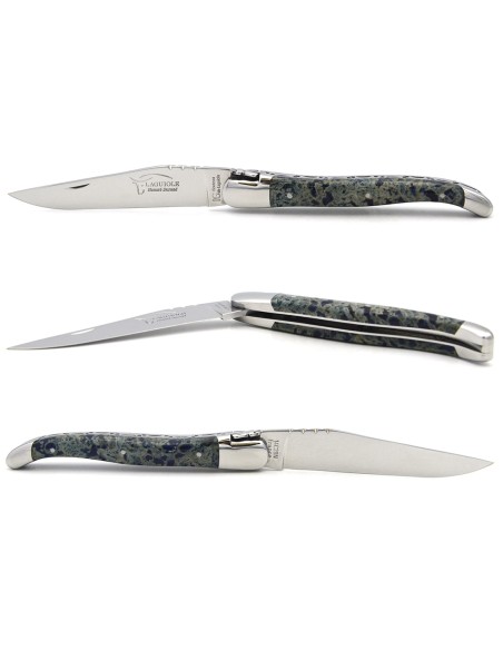 Couteau de Laguiole indication géographique en pierre de lave bleue