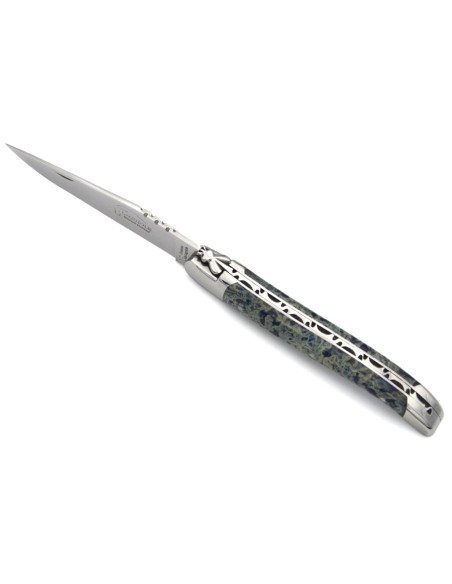 Couteau de Laguiole indication géographique en pierre de lave bleue