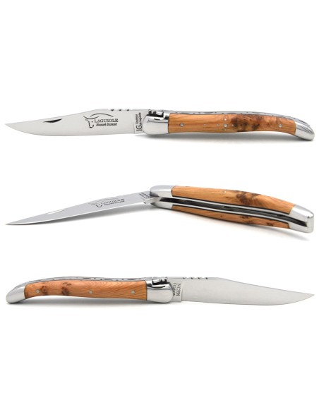 Laguiole GI, 11 cm juniper wood & black spacer handle